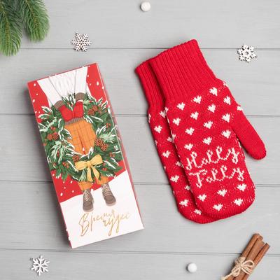 Женские варежки в подарочной коробке «Время чудес» размер 19