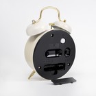 Часы-будильник «Пеннант», бесшумные, с подсветкой, d=9 см, 17×11.5 см, белые - Фото 5