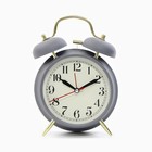 Будильник «Пеннант», с подсветкой, d=9 см, 17×11.5 см, от батарейки АА, серый - Фото 4