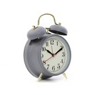 Будильник «Пеннант», с подсветкой, d=9 см, 17×11.5 см, от батарейки АА, серый - Фото 5