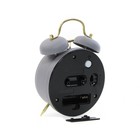 Будильник «Пеннант», с подсветкой, d=9 см, 17×11.5 см, от батарейки АА, серый - Фото 6