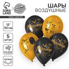 Воздушные шары латексные 12" «Весёлого Хэллоуина», 5 шт. - Фото 1