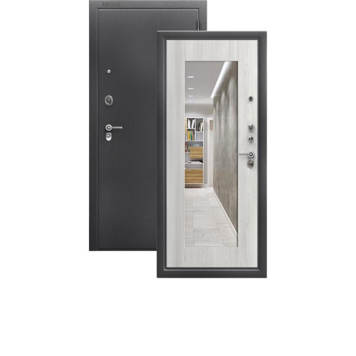 Входная дверь «Да-66 Милли», 870 × 2050 мм, левая, цвет антик серебро / ясень ривьера айс - Фото 1