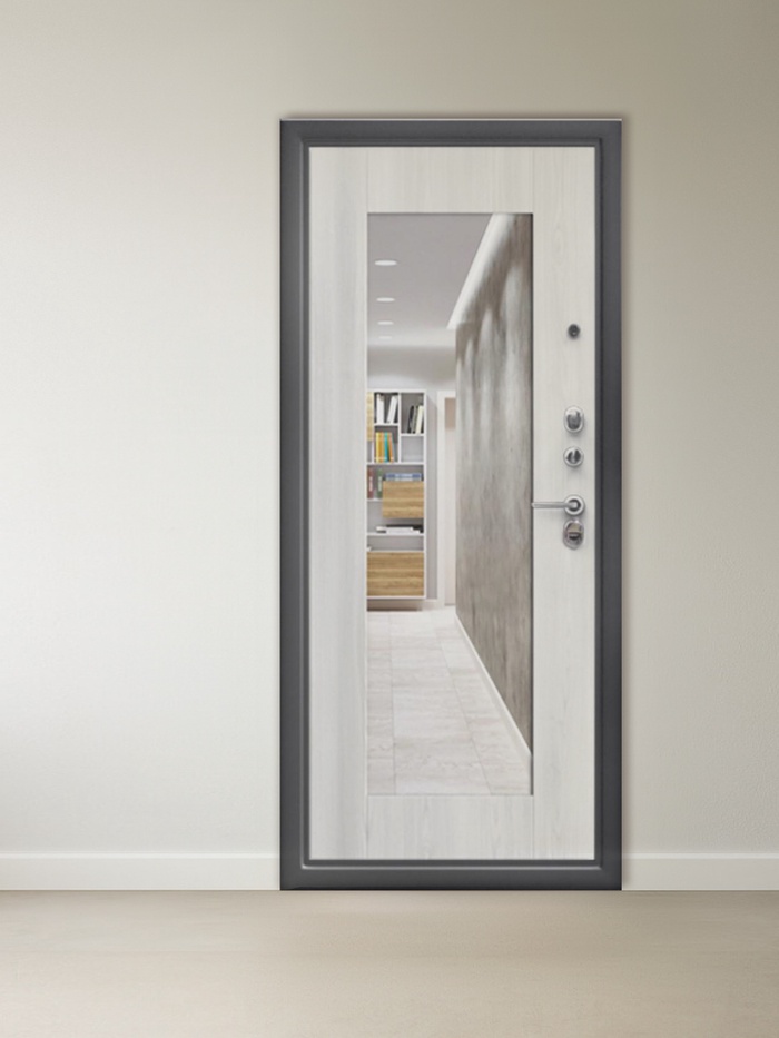 Входная дверь в квартиру ARGUS «Да - 66 Милли», 870×2050 мм, правая, цвет антик серебро/ясень ривьера айс - Фото 1