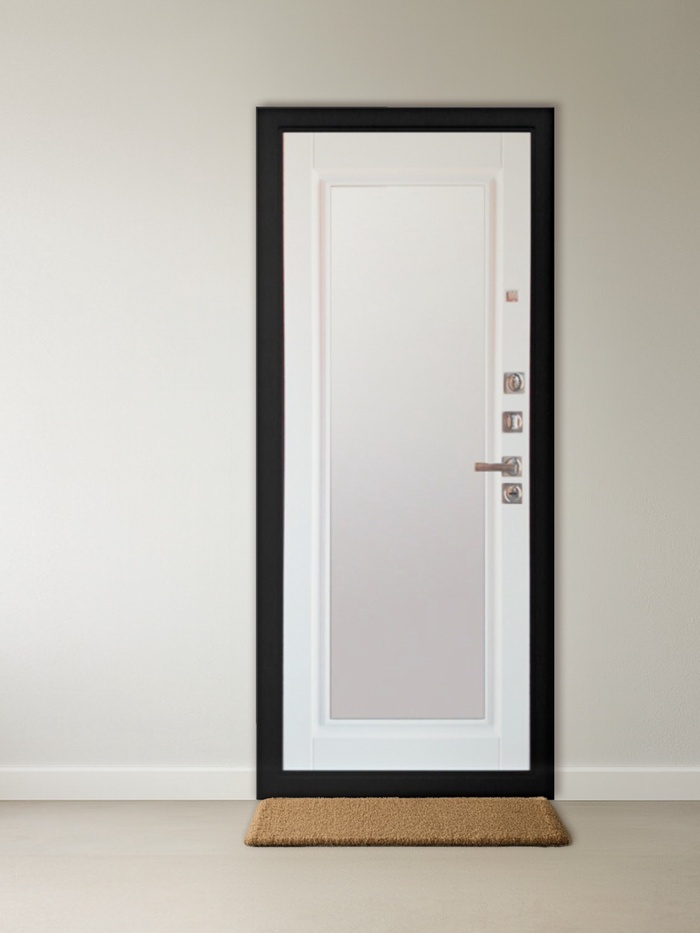 Входная дверь в квартиру ARGUS «ДА - 96 Крейзи», 970×2060 мм, левая, цвет чёрный шёлк/софт милк - Фото 1