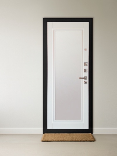 Входная дверь в квартиру ARGUS «ДА - 96 Крейзи», 970×2060 мм, правая, цвет чёрный шёлк/софт милк