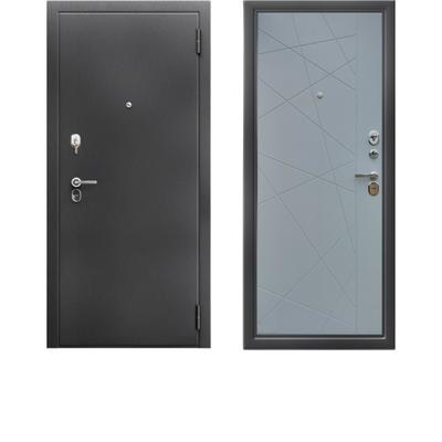 Сейф-дверь «Берлога Тринити», 870 × 2060 мм, левая, цвет антик серебро / хьюстон силк маус