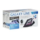 Утюг Galaxy LINE GL 6128, 2200 Вт, керамическая подошва, 30 г/мин, 150 мл, фиолетовый - фото 9347203
