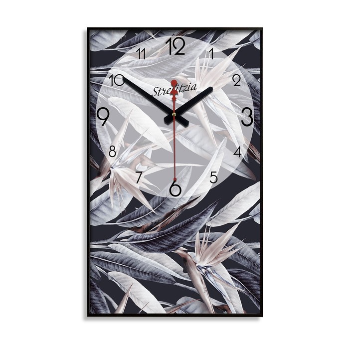Часы-картина настенные, интерьерные "Стрелиция", плавный ход, 57 х 35 х 4 см