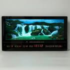Световая картина "Водопад и лебеди" с инф. календарем, с подсветкой, 70х37 см - Фото 2