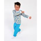 Пижама детская, цвет серый/звёзды, рост 98 см - фото 35240067