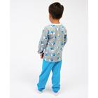 Пижама детская, цвет серый/звёзды, рост 98 см - фото 35240068