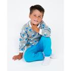 Пижама детская, цвет серый/звёзды, рост 98 см - фото 35240069