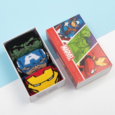 Набор носков "Мстители", MARVEL, 3 пары, 20-22 см