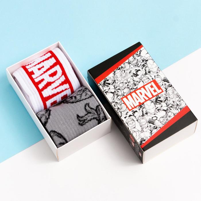 Набор носков "Мстители", MARVEL, 2 пары, 27-29 см - Фото 1