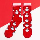 Носки новогодние мужские KAFTAN "Дед" размер 41-44 (27-29 см), цвет красный - фото 295390033