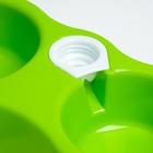 Миска двойная круглая, 27 х 16 х 6,5 см, зелёная - Фото 6
