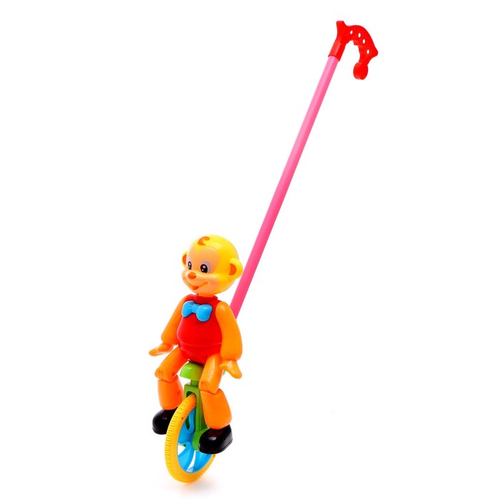 Каталка на палочке «Цирковая обезьянка», МИКС 50332