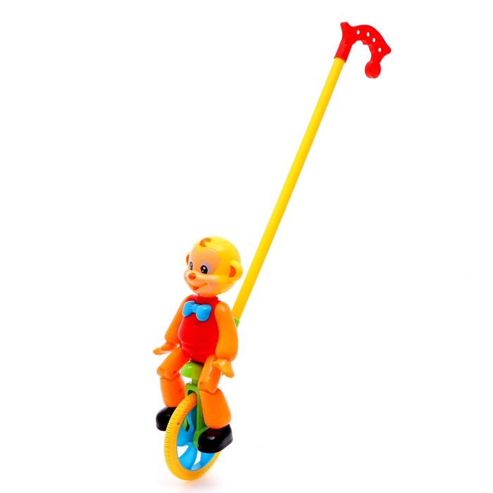 Каталка на палочке «Цирковая обезьянка», МИКС 50332