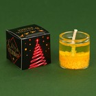 Новогодняя свеча, гелевая в стакане Зима это ..«Золотой шик», без аромата, скретч-слой, 2,5 х 2,5 х 2,5 см - Фото 2