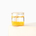 Свеча гелевая в стакане «Новый год: Золотой шик», с декором внутри, 2.5×2.5×2.5 см - Фото 3