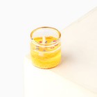 Свеча гелевая в стакане «Новый год: Золотой шик», с декором внутри, 2.5×2.5×2.5 см - Фото 4