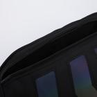 Сумка поясная светоотражающая, отдел на молнии, наружный карман, цвет чёрный - Фото 3