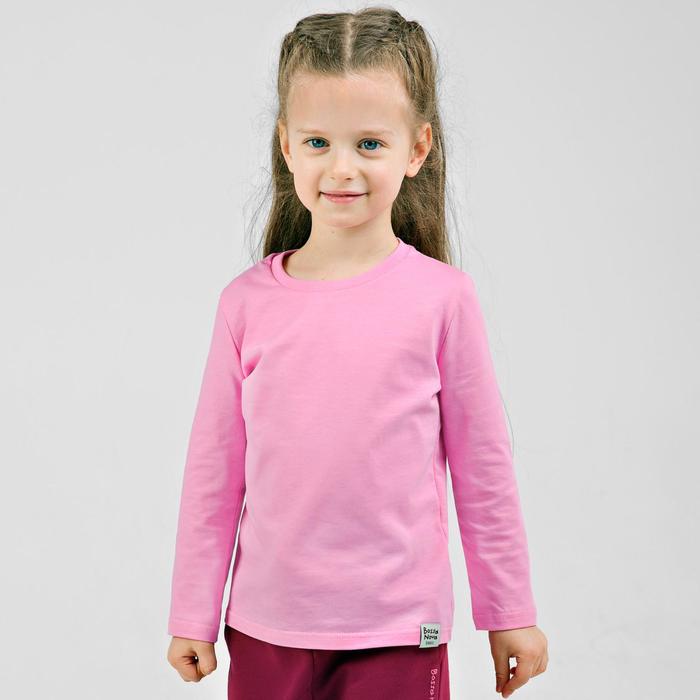 Лонгслив для девочки «Basic», рост 104 см, цвет розовый - Фото 1