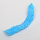 Шапочка медицинская Шарлотта 10 г/м голубая р-р 54-65 см спанбонд 100 шт./уп - Фото 3