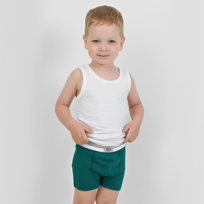 Трусы-боксеры для мальчика «Basic», рост 98-104 см, цвет зелёный - Фото 1