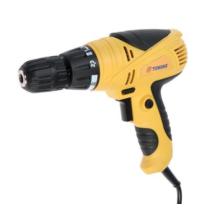 УЦЕНКА Шуруповерт сетевой ТУНДРА, патрон БЗ, обрезиненная рукоятка, 400 Вт, 800 об/мин