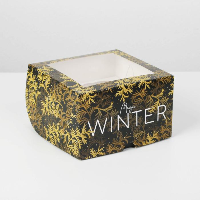 Коробка для капкейков «Winter», 16 х 16 х 10см - Фото 1