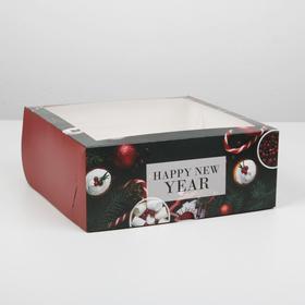 Коробка для капкейков «Magic moment», 25 х 25 х 10см, Новый год