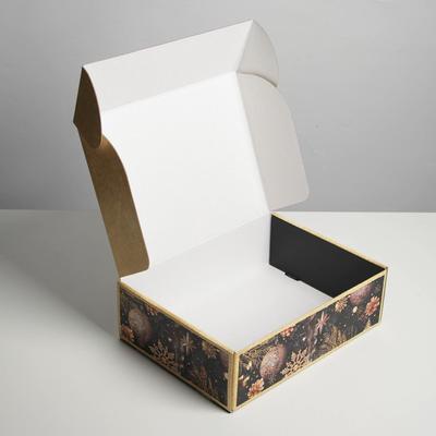 Коробка подарочная новогодняя складная Present, 30.5×22×9.5 см, Новый год