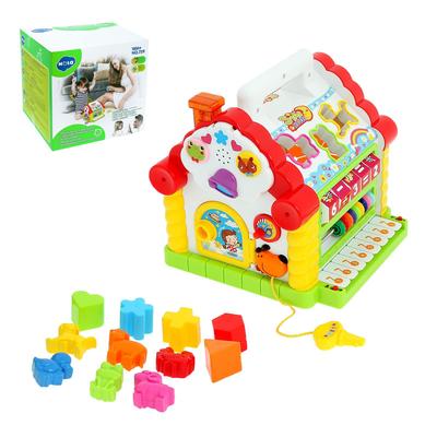 УЦЕНКА Игрушка развивающая логическая «Домик с ручкой», световые и звуковые эффекты, счёты, пианино, сортер