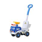 Каталка детская Everflo «Полицейская машина», с родительской ручкой, цвет синий - Фото 1