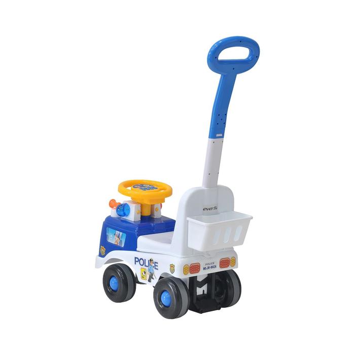 Детская Каталка Everflo «Полицейская машина», blue, с родительской ручкой 50344