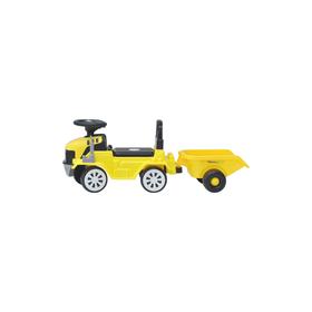 

Детская Каталка Everflo Builder truck, yellow, c прицепом и кубиками