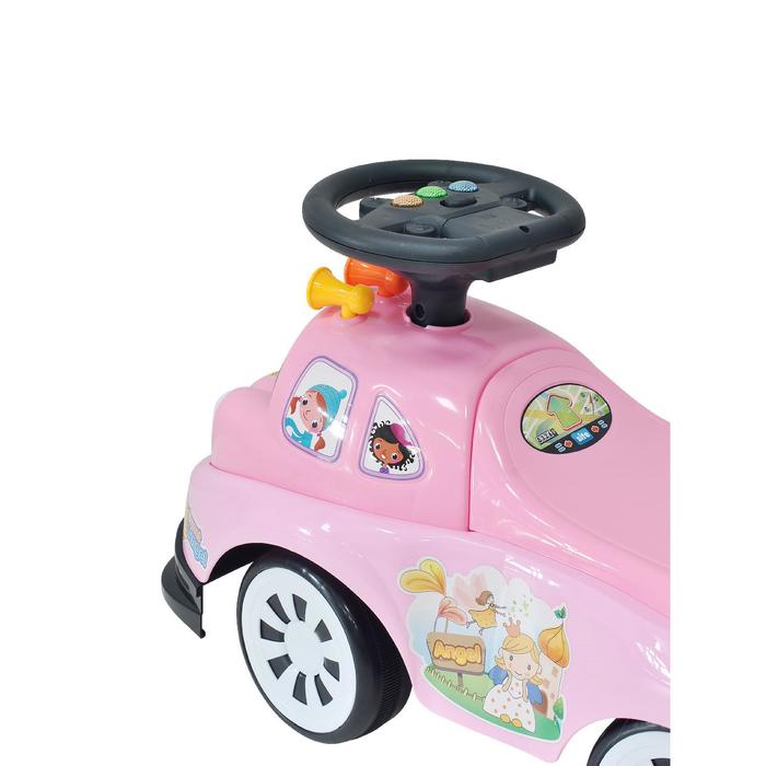 Каталка детская Everflo Happy Car, цвет розовый - Фото 1