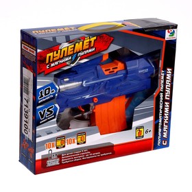 

Автоматический бластер «Пулемёт», стреляет мягкими пулями, работает от батареек, уценка (помята упакова)
