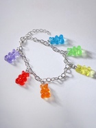 Браслет «Мармеладные мишки», цветной в серебре, 17 см - Фото 8