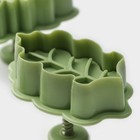 Набор плунжеров кондитерских Доляна «Листва», 4 шт, цвет зелёный - Фото 4