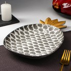 Блюдо для фруктов Доляна «Винтаж», 30×19×2 см, серое - Фото 2