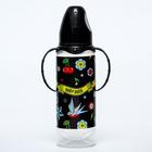 Бутылочка для кормления M&B Baby Rock, классическое горло, с ручками, от 3 мес, 250 мл., цилиндр - Фото 3