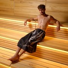 Полотенце килт вафельное мужское для бани «Лев», 75×145 см, хлопок 100 % - Фото 1