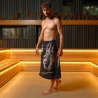 Полотенце для бани "Лев" мужской килт 80х150 см, 100 % хл, вафельное полотно - Фото 2