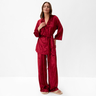 Костюм женский (жакет, брюки) KAFTAN, размер 40-42, цвет бордовый - фото 321640752