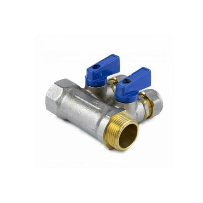 Коллектор Aquasfera 7015-04, 1"х16 мм, 4 выхода, обжим с шаровыми кранами, 35 мм