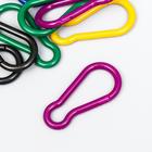 Карабин пластик "Цветной" МИКС 4,7х2,2 см (комплект 40 шт) - фото 21309074