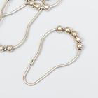 Карабин металл "С шариками" серебро 7,5х4,2 см (комплект 10 шт) - фото 37907456